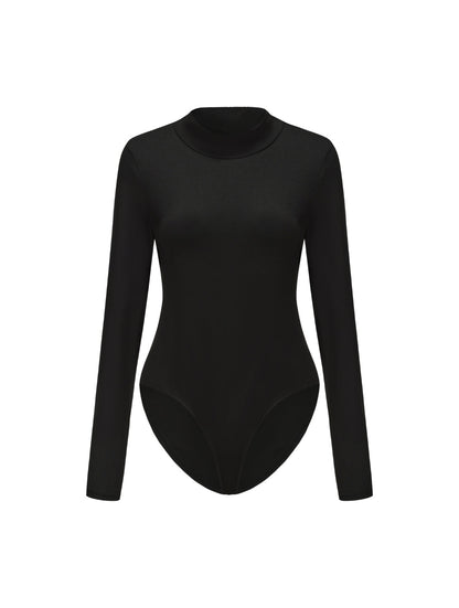 Long Sleeve Turtle Neck Bodysuit - HeyShape