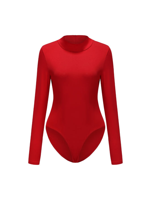Long Sleeve Turtle Neck Bodysuit - HeyShape