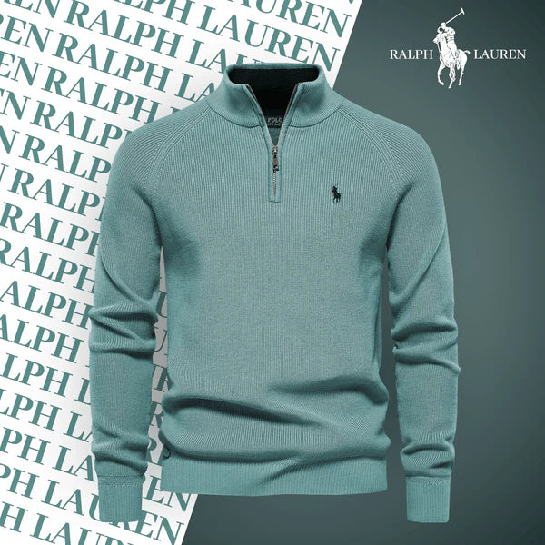 RL Zip-Pullover mit Kragen