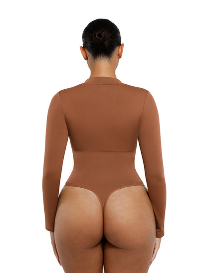 The Deep V Zip Bodysuit