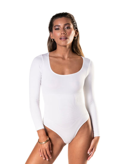 Long Sleeve Thong Bodysuit - HeyShape