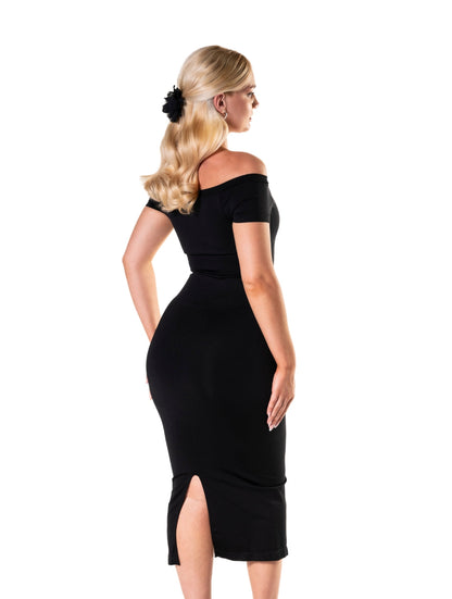 Off-Shoulder Shapewear Split Dress