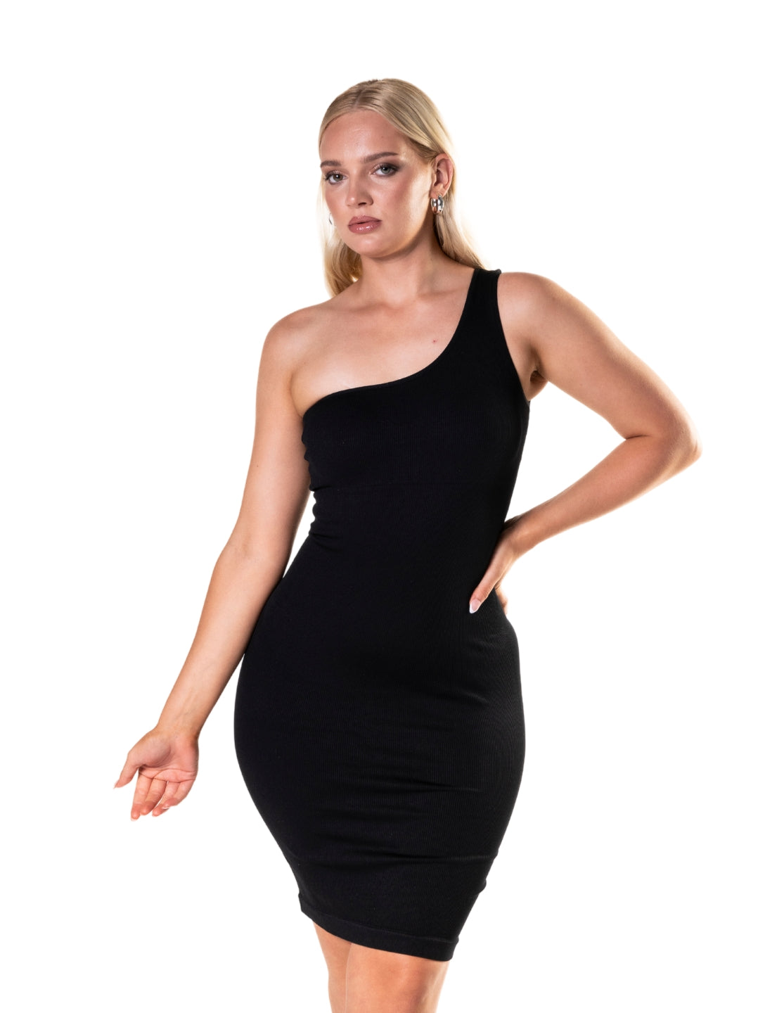 One Shoulder Shapewear Mini Dress - HeyShape