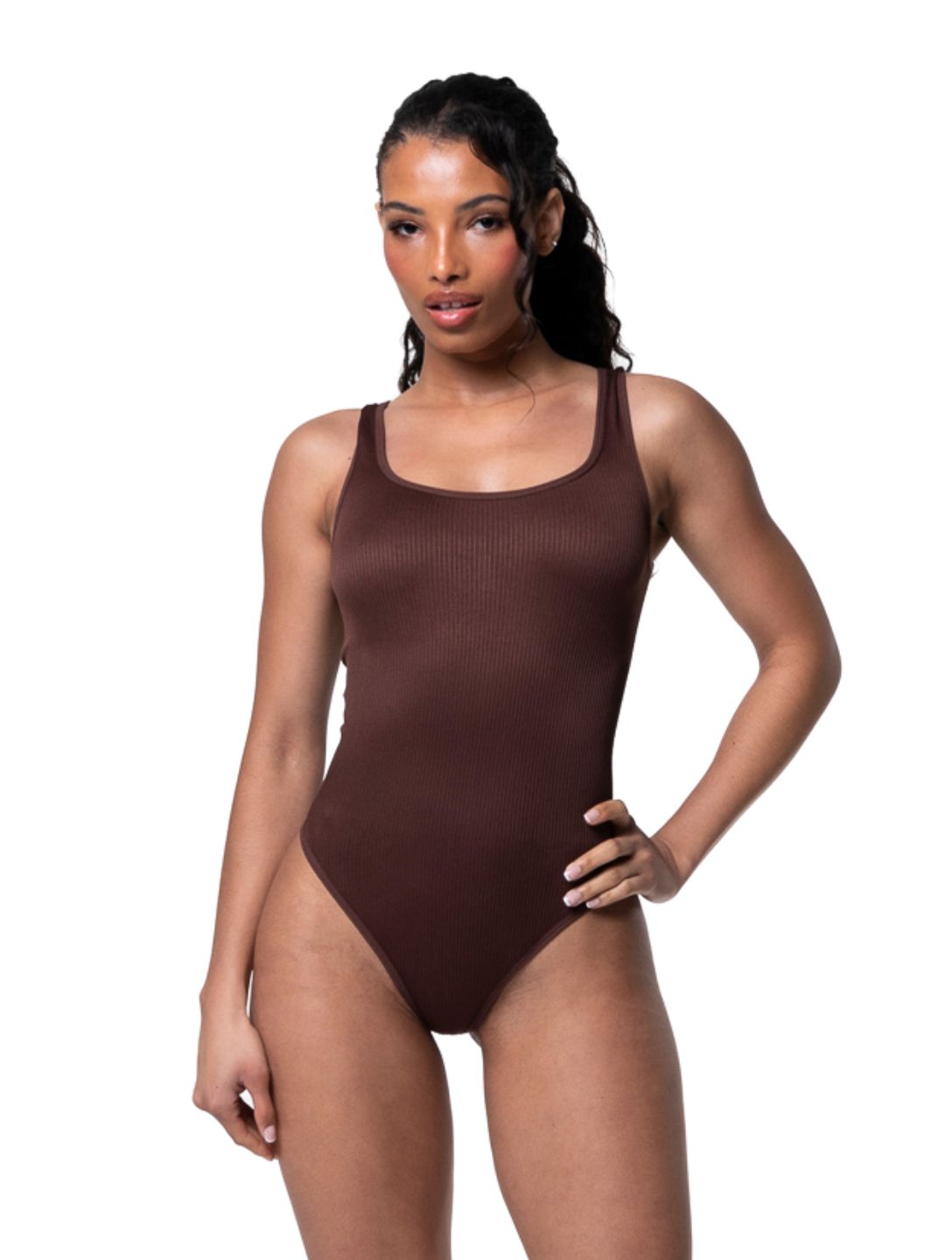 Ribbed Snatched Shapewear Bodysuit - HeyShape