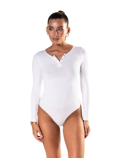 Seamless Long Sleeve Thong Bodysuit - HeyShape